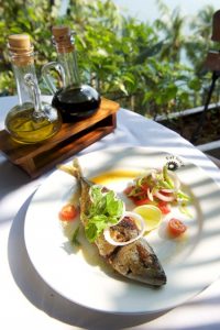 Fresh seafood on Offer at The Garden Cafe at the Fort Tiracol Heritage Hotel