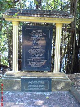 the Plaque Saluting Martyrs Goa freedom independence day