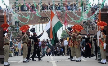 Independence day Celebrations on the Wagah Border India and Pakistan