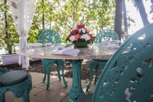 Wedding event Setting at  the Garden Cafe at the Fort Tiracol Heritage Hotel